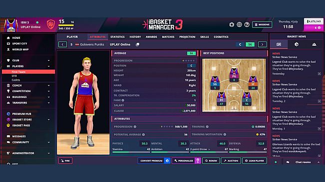 iBasket Manager 3 - Online Basketball Manager