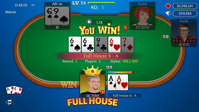 Texas Holdem Poker: Solo King