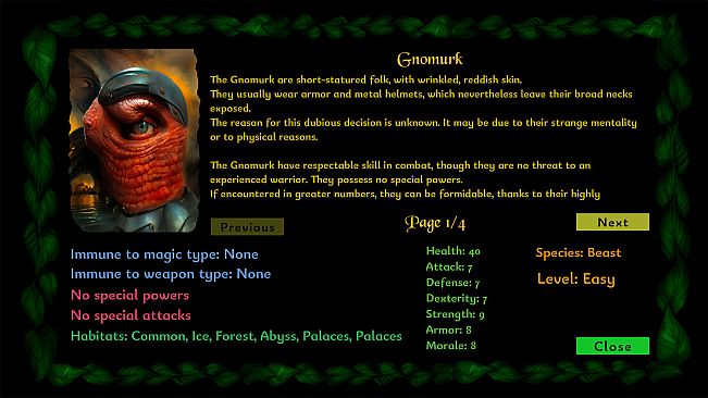 Caverns And Dryads - Bestiary DLC