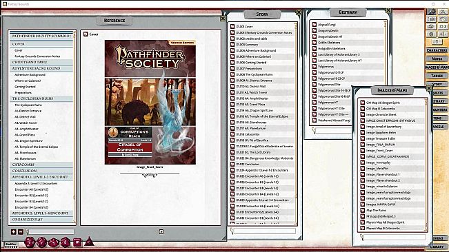 Fantasy Grounds - Pathfinder 2 RPG - Pathfinder Society Scenario #2-01: Citadel of Corruption