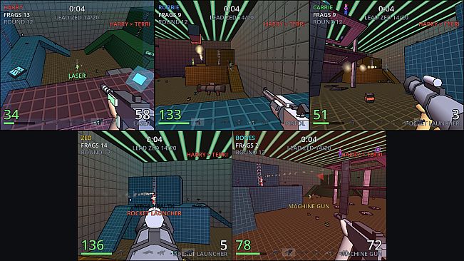 Sixshooters: A 6 Player Split-Screen FPS