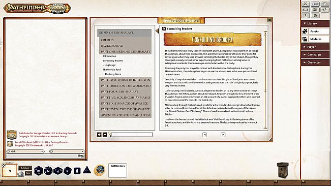 Fantasy Grounds - Pathfinder(R) for Savage Worlds: Rise of the Runelords! Book 6 - Spires of Xin-Shalast