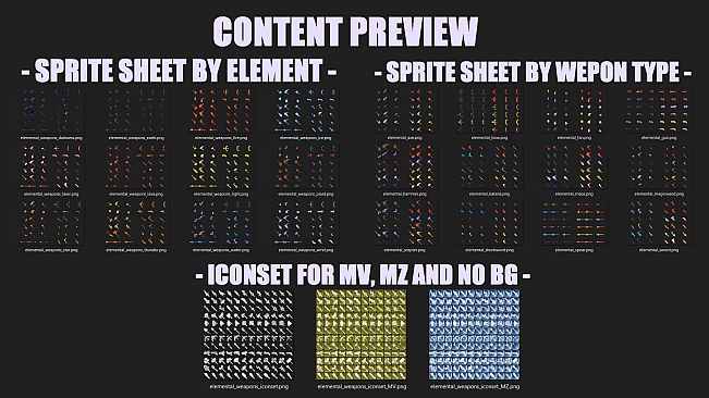 RPG Maker MV - Elemental Weapons Pack
