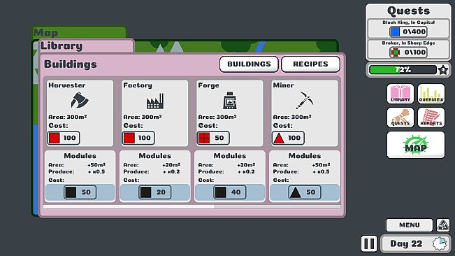 Block King Demands Red Squares