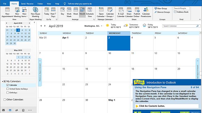 Professor Teaches Outlook 2019
