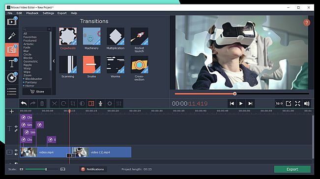 Movavi Video Editor Plus 2020 Effects - Technology Set
