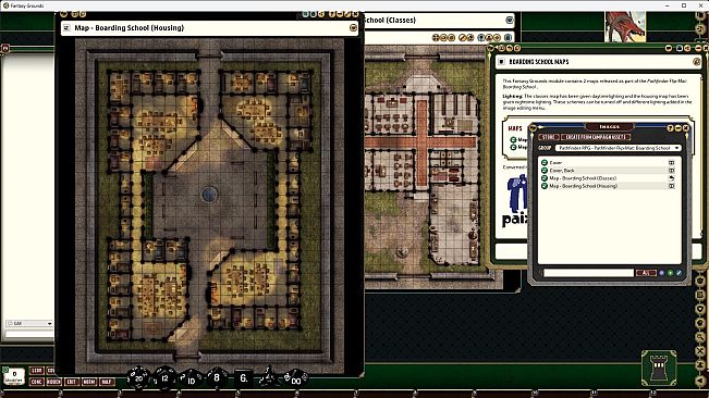 Fantasy Grounds - Pathfinder RPG - Pathfinder Flip-Mat: Boarding School