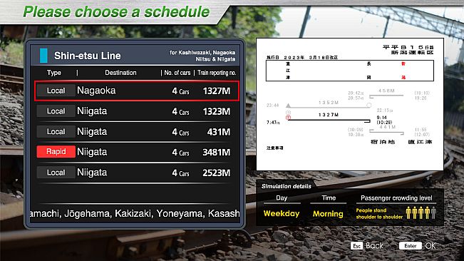 JR EAST Train Simulator: Shin-etsu Line (Naoetsu to Niigata) E129-0 series