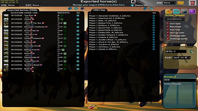 Starters Orders 8 Horse Racing