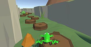 A frog in a small pond