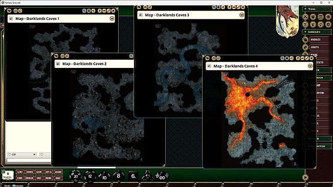 Fantasy Grounds - Pathfinder RPG - Pathfinder Flip-Mat: Darklands Dangers Multi-Pack