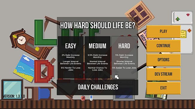 Life and Debt: A Real Life Simulator