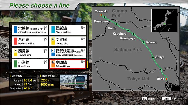 JR EAST Train Simulator: Takasaki Line (Ueno to Takasaki) E233-3000 series