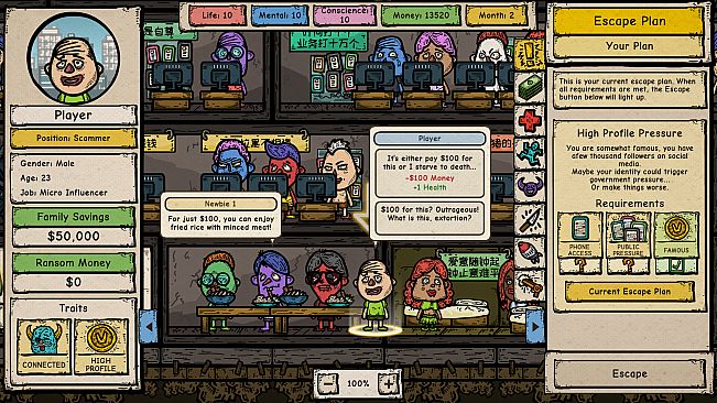 Escape from Planet Pan: Scam Center