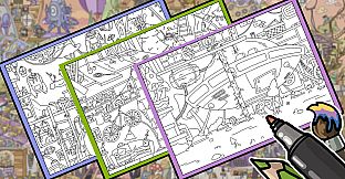 FIND KITTENS 9: Aliens - Coloring Book