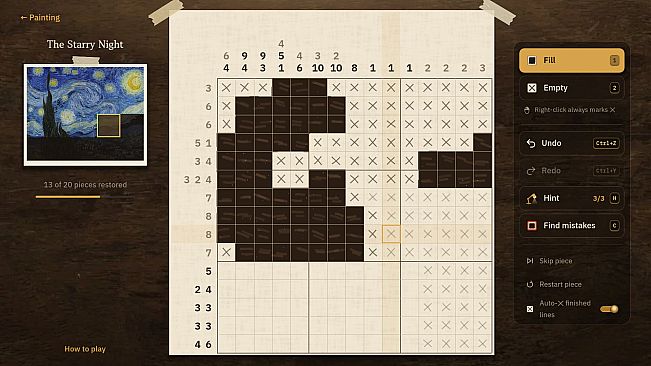 The Restoration Studio: Masterpiece Nonograms