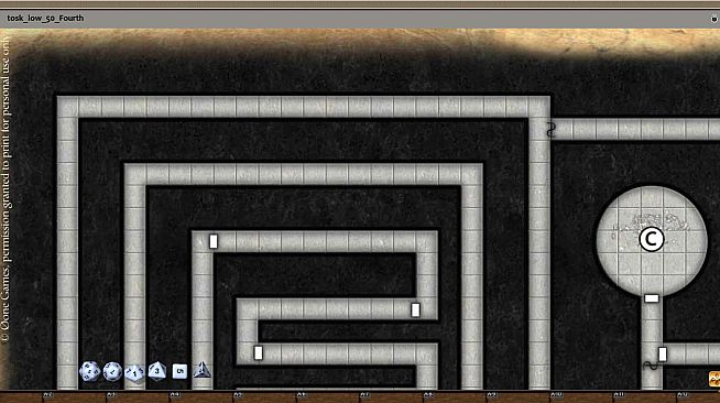 Fantasy Grounds - 0 one's Colorprints #1: Tomb of the Shadow King (Map Pack)
