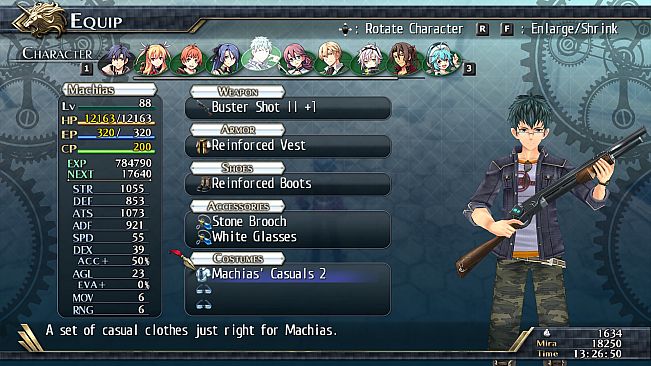 The Legend of Heroes: Trails of Cold Steel II - All Casual Clothes