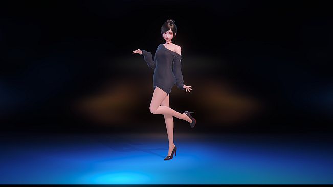 Angel Legion-DLC Off-Shoulder Sweater (Black)
