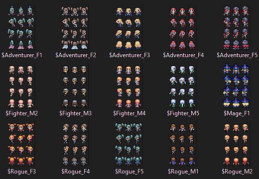 RPG Maker MZ - MT Tiny Tales Character Sprites NPC Advanced