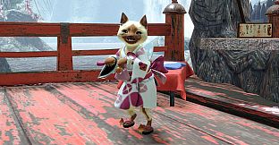 MONSTER HUNTER RISE - "F Floral Yukata" Palico layered armor piece