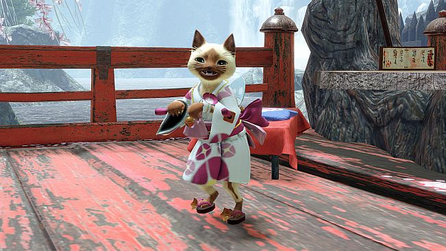 MONSTER HUNTER RISE - "F Floral Yukata" Palico layered armor piece