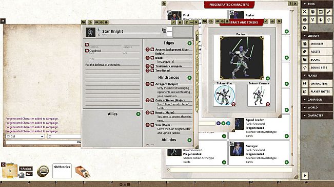 Fantasy Grounds - Science Fiction Archetype Cards