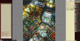 Fantasy Grounds - Starfinder RPG - Starfinder Flip-Mat - Space Station Promenade