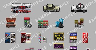 RPG Maker MZ - SERIALGAMES Living Good City Tileset - 80's Scene SET
