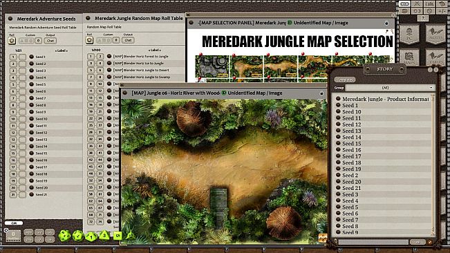 Fantasy Grounds - Meanders Map Pack: Meredark Jungle (Map Pack)