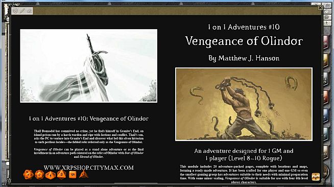 Fantasy Grounds - 1 on 1 Adventures #10: Vengeance of Olindor (3.5E)