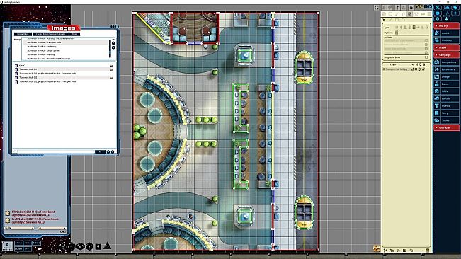 Fantasy Grounds - Starfinder RPG - FlipMat - Transport Hub