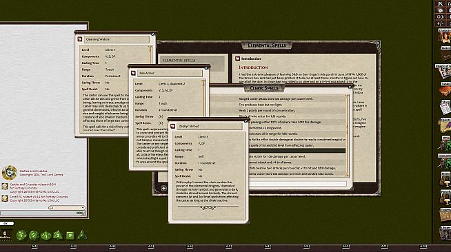 Fantasy Grounds - Elemental Spells (Castles & Crusades)