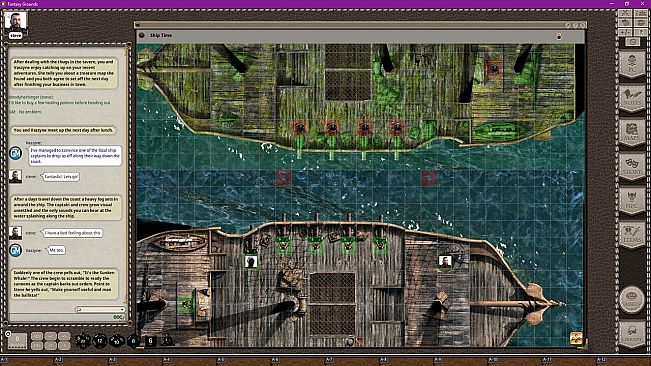 Fantasy Grounds - Black Scrolls Pirate and Ghost Ship (Map Tile Pack)
