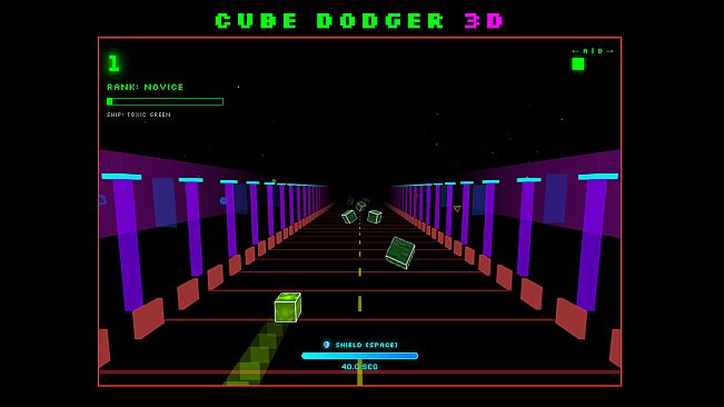 Cube Dodger 3D – Toxic Green Ship
