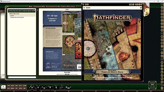 Fantasy Grounds - Pathfinder RPG - Pathfinder Flip-Mat: Temples Multi-Pack
