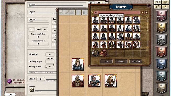 Fantasy Grounds - Gaming Tokens & Portraits Pack #3: PC's & NPCs