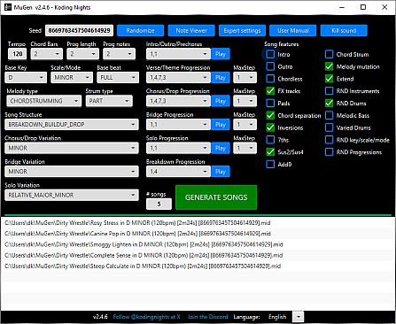 MuGen - The Music Generator
