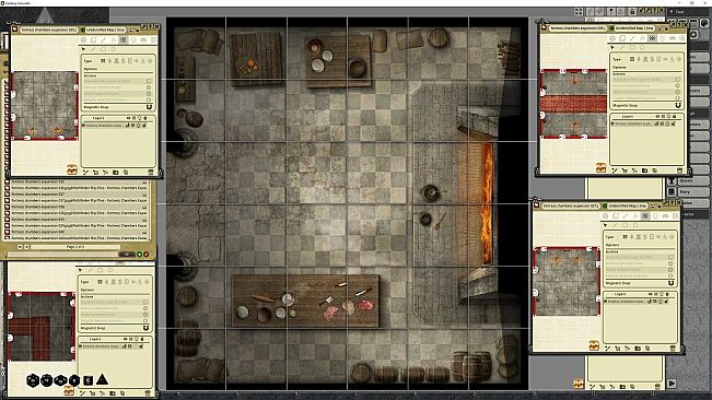 Fantasy Grounds - Pathfinder RPG - Flip-Tiles - Fortress Chambers Expansion