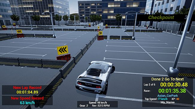 1980s & 90s Style - Retro Track Car Racer