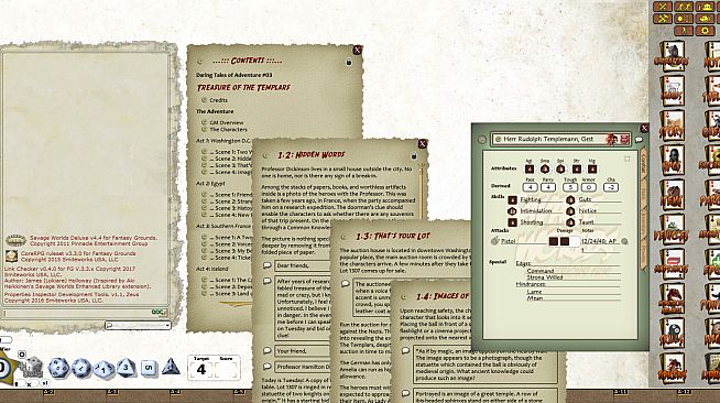 Fantasy Grounds - Daring Tales of Adventure 03: Treasure of the Templars (Savage Worlds)
