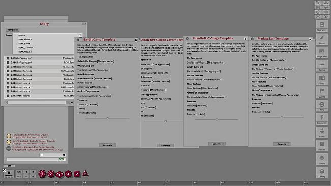 Fantasy Grounds - Monstrous Lairs #12 to #15: Medusas, Aboleth, Lizardfolk, and Bandits (Any Ruleset)