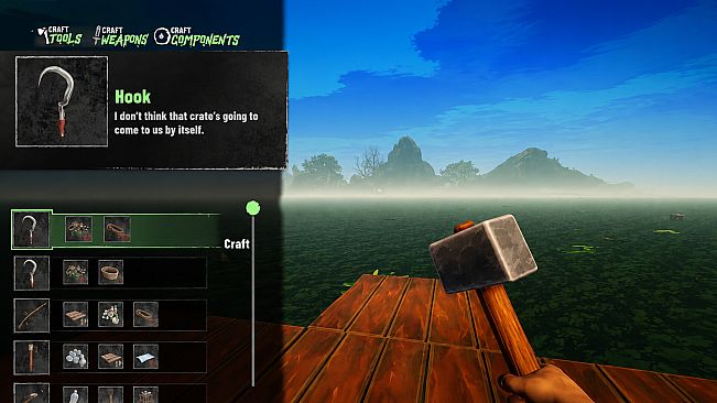 Survival Float Simulator - Crocodile Waters Craft, Raft, Build