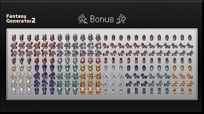 RPG Maker MZ - Fantasy Generator 2 Knight Armor Part Set