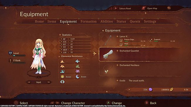 Super Neptunia RPG [Enchanted Series] Equipment Set