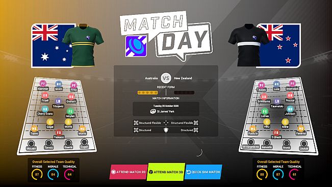 Rugby League Team Manager 3 DLC "Representative & International Teams & Competitions"