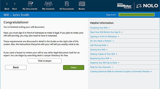 Quicken WillMaker Plus 2019 and Living Trust