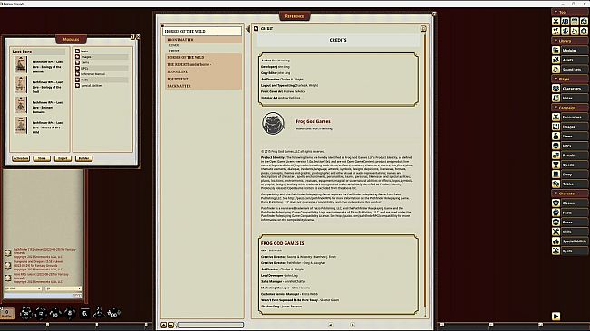 Fantasy Grounds - Lost Lore: Horses of the Wild
