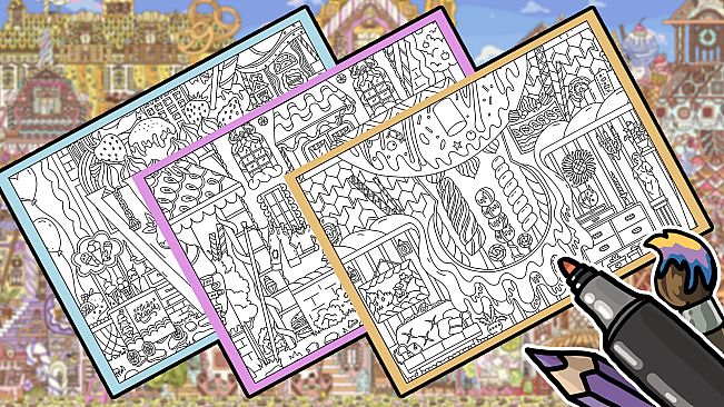 FIND KITTENS 7: Cookie Town - Coloring Book