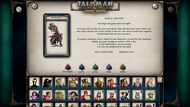 Talisman Character - Black Witch
